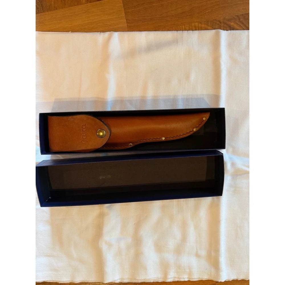 Cutco Hunting Knife 1769 KG White Pearl Handle Brown Leather Sheath Excellent